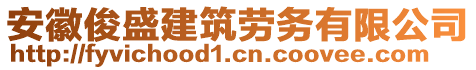 安徽俊盛建筑勞務(wù)有限公司