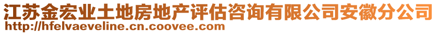 江蘇金宏業(yè)土地房地產(chǎn)評(píng)估咨詢(xún)有限公司安徽分公司