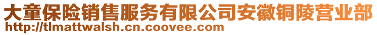 大童保險銷售服務(wù)有限公司安徽銅陵營業(yè)部