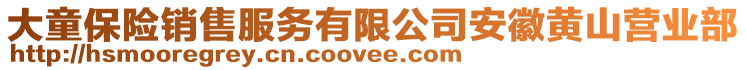 大童保險(xiǎn)銷(xiāo)售服務(wù)有限公司安徽黃山營(yíng)業(yè)部