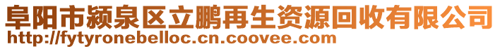 阜陽(yáng)市潁泉區(qū)立鵬再生資源回收有限公司