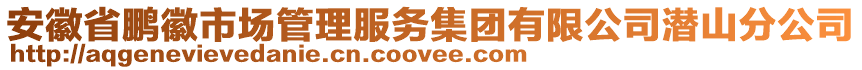 安徽省鵬徽市場(chǎng)管理服務(wù)集團(tuán)有限公司潛山分公司