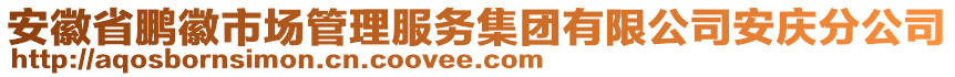 安徽省鵬徽市場管理服務(wù)集團(tuán)有限公司安慶分公司