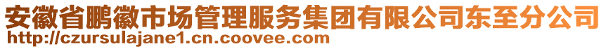 安徽省鵬徽市場(chǎng)管理服務(wù)集團(tuán)有限公司東至分公司