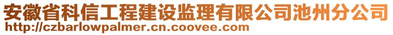 安徽省科信工程建設(shè)監(jiān)理有限公司池州分公司