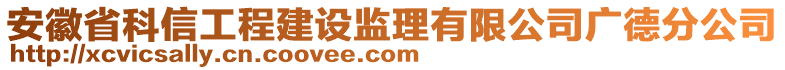 安徽省科信工程建設(shè)監(jiān)理有限公司廣德分公司