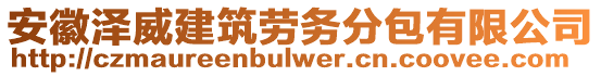 安徽澤威建筑勞務(wù)分包有限公司