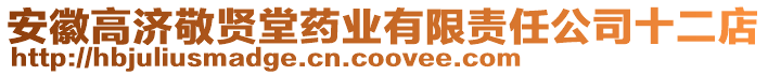 安徽高濟(jì)敬賢堂藥業(yè)有限責(zé)任公司十二店