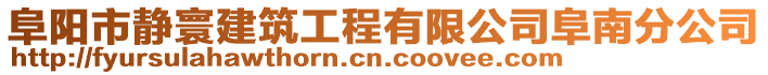 阜陽市靜寰建筑工程有限公司阜南分公司