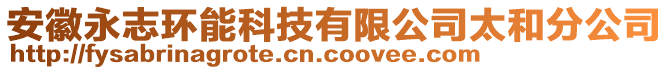 安徽永志環(huán)能科技有限公司太和分公司