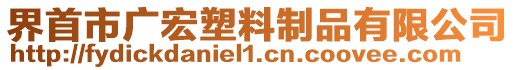 界首市廣宏塑料制品有限公司