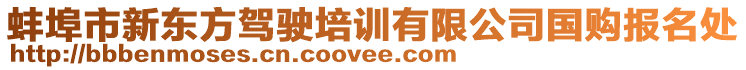 蚌埠市新東方駕駛培訓有限公司國購報名處