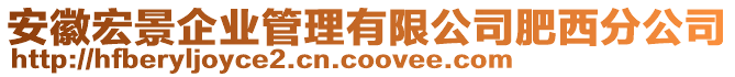 安徽宏景企業(yè)管理有限公司肥西分公司