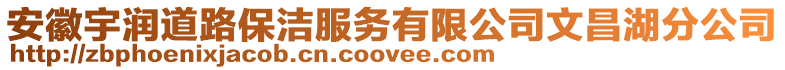 安徽宇润道路保洁服务有限公司文昌湖分公司