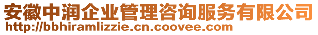 安徽中潤企業(yè)管理咨詢服務(wù)有限公司