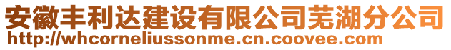 安徽豐利達(dá)建設(shè)有限公司蕪湖分公司