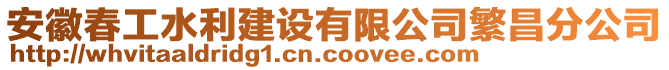 安徽春工水利建設(shè)有限公司繁昌分公司