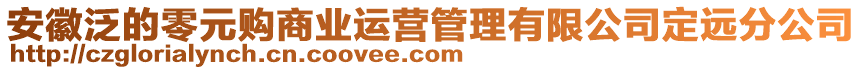 安徽泛的零元購商業(yè)運(yùn)營(yíng)管理有限公司定遠(yuǎn)分公司