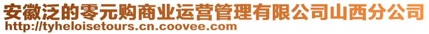 安徽泛的零元購(gòu)商業(yè)運(yùn)營(yíng)管理有限公司山西分公司