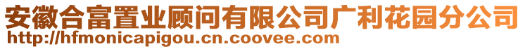 安徽合富置業(yè)顧問有限公司廣利花園分公司