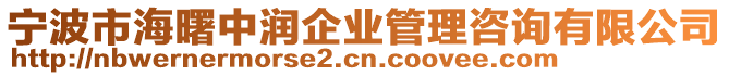 寧波市海曙中潤企業(yè)管理咨詢有限公司