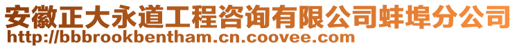 安徽正大永道工程咨詢有限公司蚌埠分公司