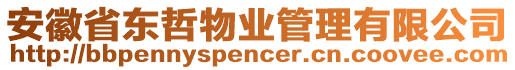 安徽省東哲物業(yè)管理有限公司