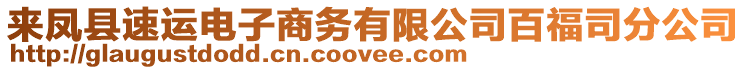 來鳳縣速運電子商務有限公司百福司分公司