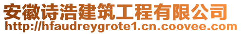 安徽詩(shī)浩建筑工程有限公司