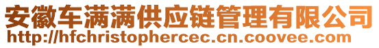 安徽車滿滿供應(yīng)鏈管理有限公司