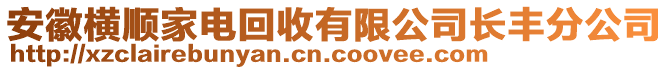 安徽橫順家電回收有限公司長(zhǎng)豐分公司