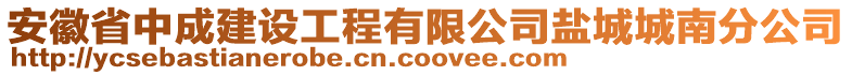 安徽省中成建設工程有限公司鹽城城南分公司