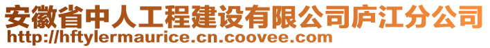 安徽省中人工程建設(shè)有限公司廬江分公司