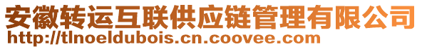 安徽轉(zhuǎn)運互聯(lián)供應鏈管理有限公司