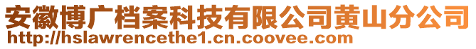 安徽博廣檔案科技有限公司黃山分公司