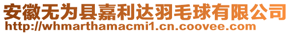 安徽無(wú)為縣嘉利達(dá)羽毛球有限公司