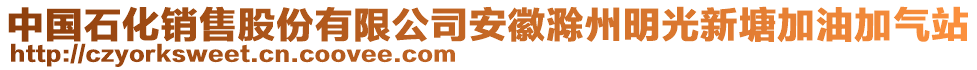 中國石化銷售股份有限公司安徽滁州明光新塘加油加氣站