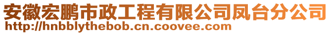 安徽宏鵬市政工程有限公司鳳臺分公司