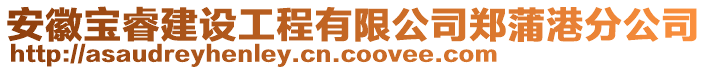 安徽寶睿建設工程有限公司鄭蒲港分公司