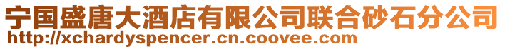 寧國盛唐大酒店有限公司聯合砂石分公司