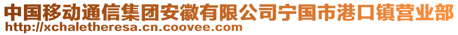 中國移動(dòng)通信集團(tuán)安徽有限公司寧國市港口鎮(zhèn)營業(yè)部