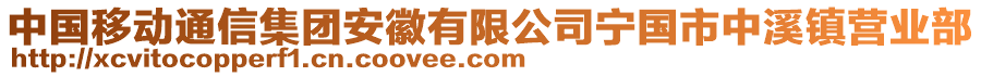 中國(guó)移動(dòng)通信集團(tuán)安徽有限公司寧國(guó)市中溪鎮(zhèn)營(yíng)業(yè)部