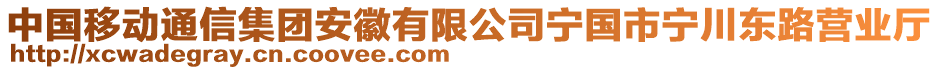 中國移動通信集團(tuán)安徽有限公司寧國市寧川東路營業(yè)廳