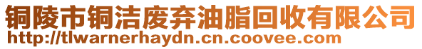 銅陵市銅潔廢棄油脂回收有限公司