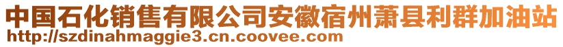 中国石化销售有限公司安徽宿州萧县利群加油站