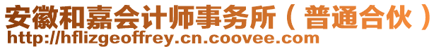 安徽和嘉會計師事務(wù)所（普通合伙）