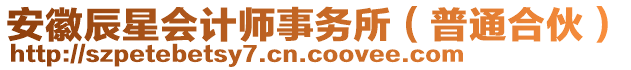 安徽辰星會(huì)計(jì)師事務(wù)所（普通合伙）