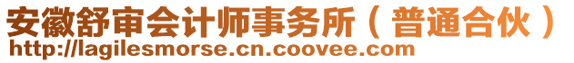 安徽舒審會計師事務(wù)所（普通合伙）