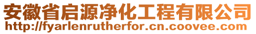 安徽省啟源凈化工程有限公司