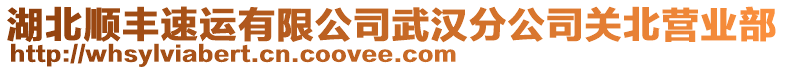 湖北順豐速運有限公司武漢分公司關北營業部